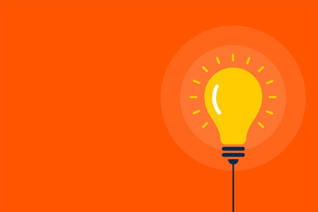 Free Vector innovative energy idea concept with glowing light bulb vector