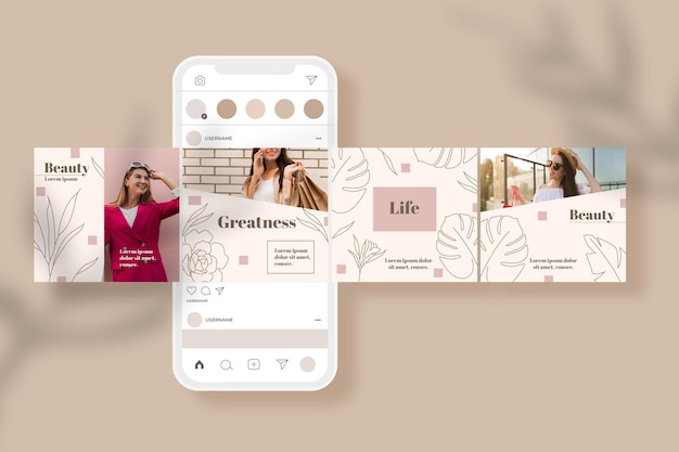 Instagram carousel templates pack