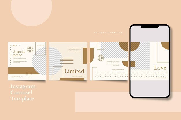 Free Vector instagram carousel templates