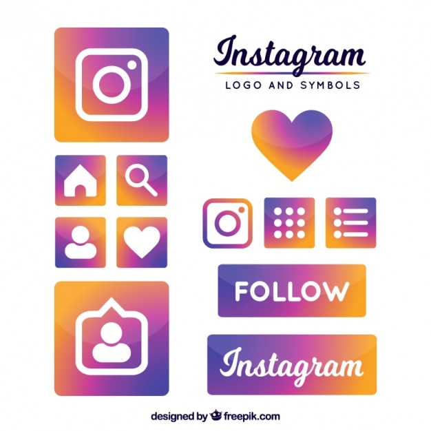 Free Vector instagram logo and symbols