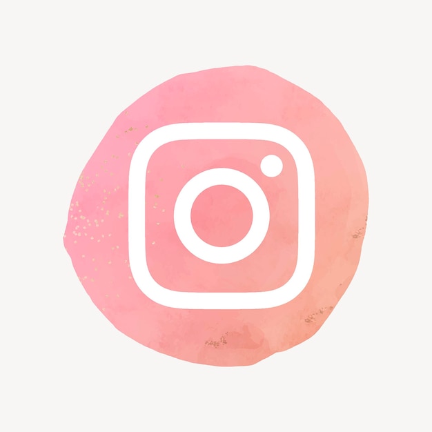 Free Vector instagram logo vector in watercolor design. social media icon. 21 july 2021 - bangkok, thailand