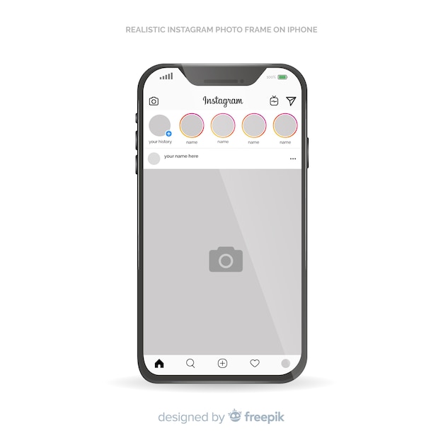 Instagram post template on smartphone