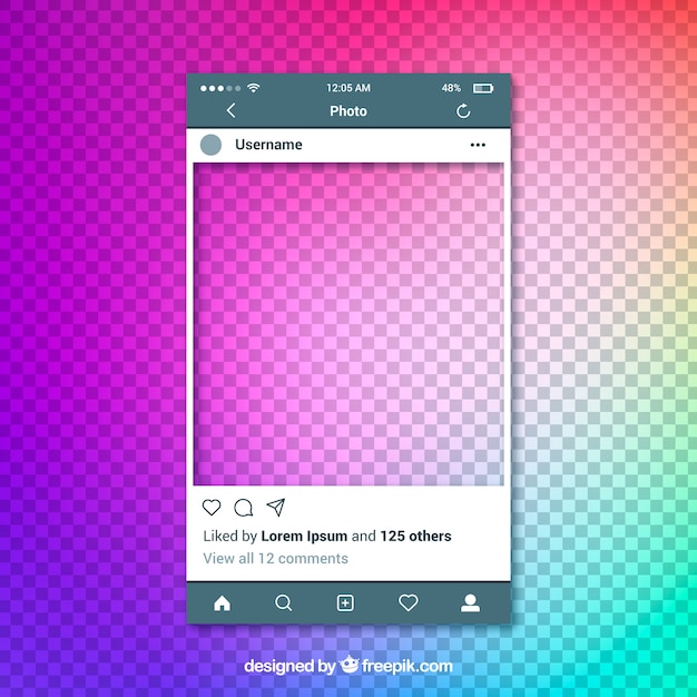Free vector instagram post template