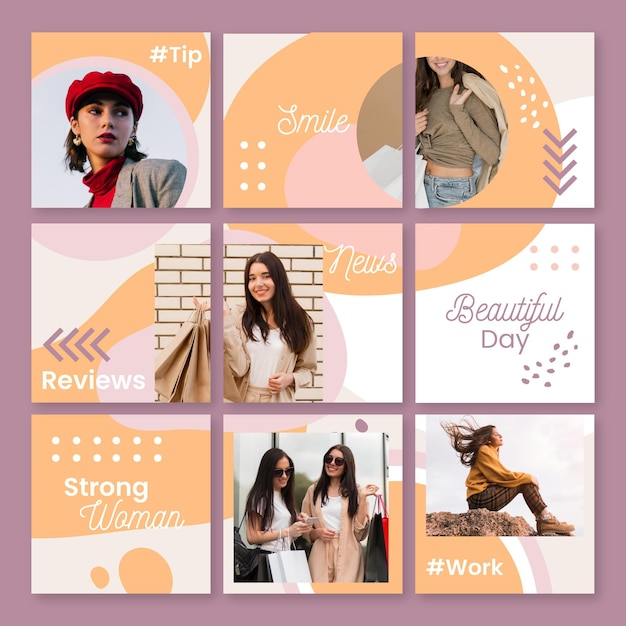 Instagram puzzle feed template