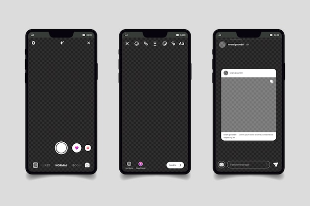 Instagram stories interface template