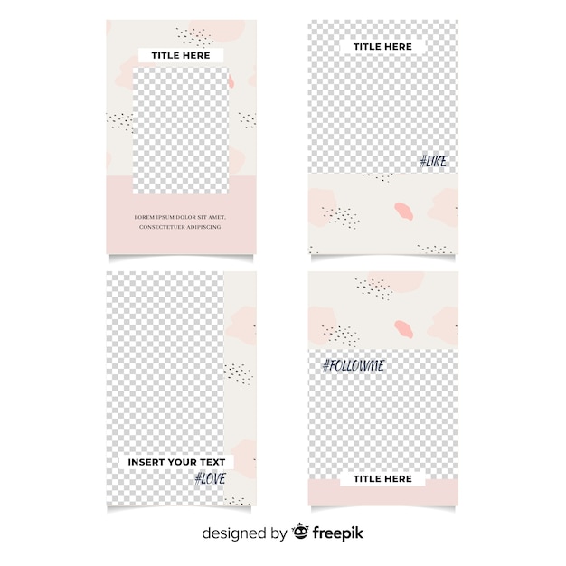 Free vector instagram stories template