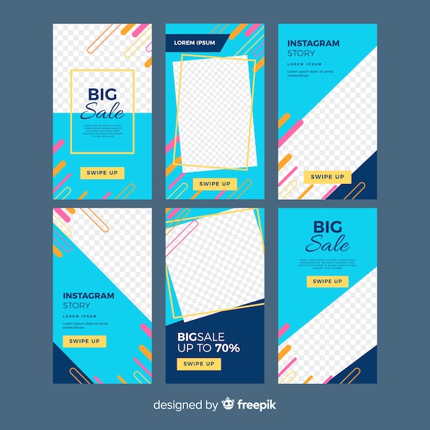 Free Vector instagram stories template