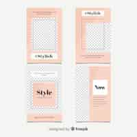 Free vector instagram stories template