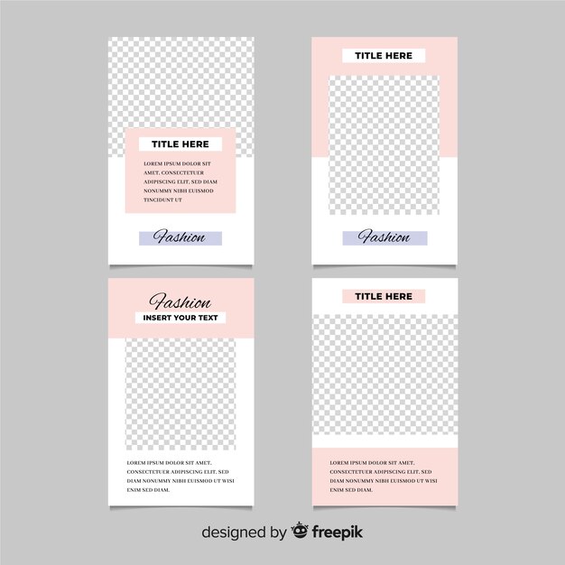 Free Vector instagram stories template