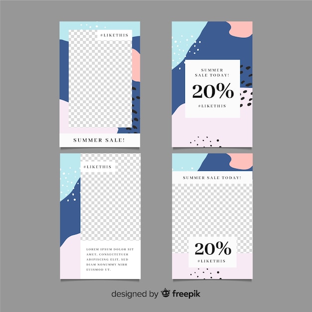 Free Vector instagram stories template