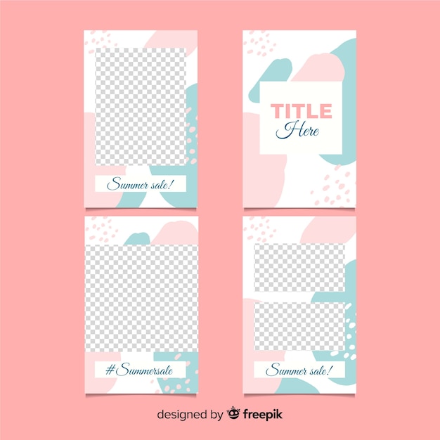 Free vector instagram stories template