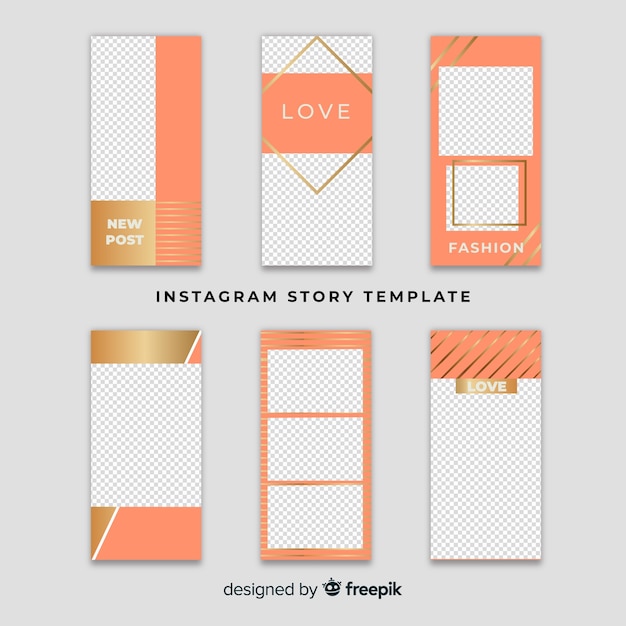 Free Vector instagram stories template