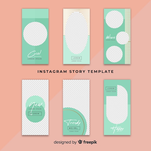 Free vector instagram stories template