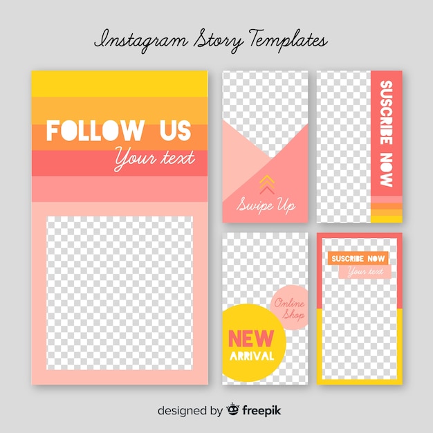 Free vector instagram stories template