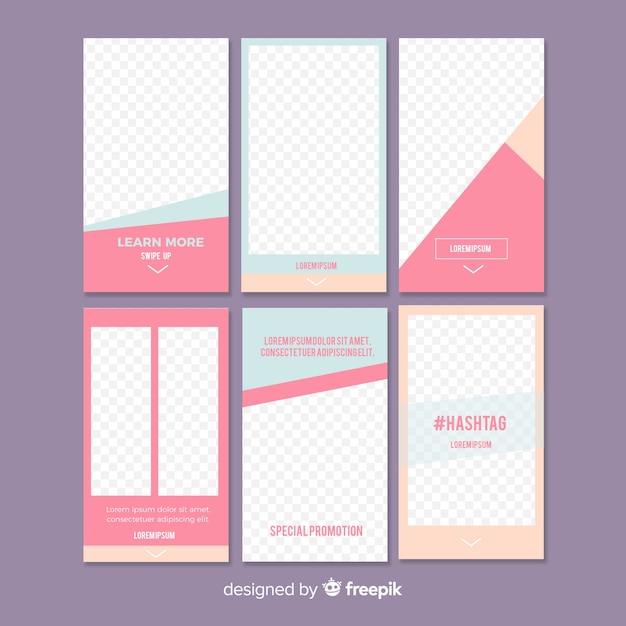 Free vector instagram stories template