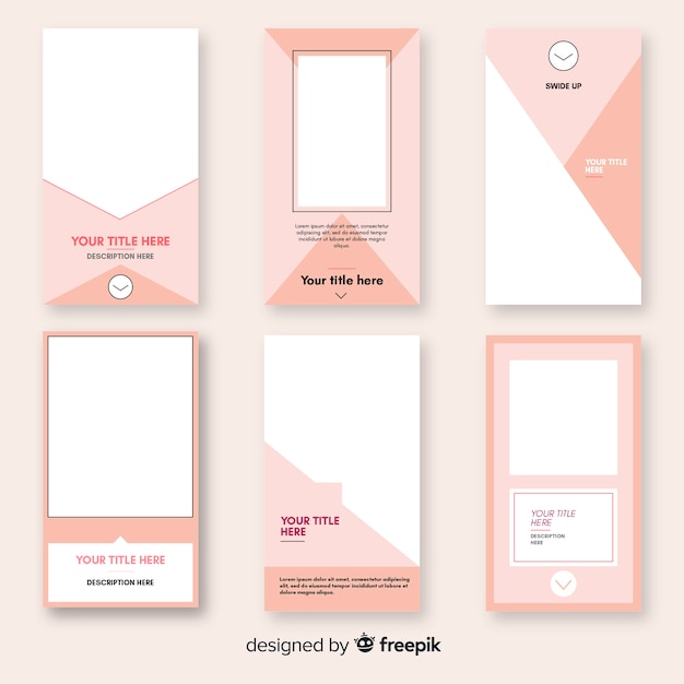 Free Vector instagram stories template