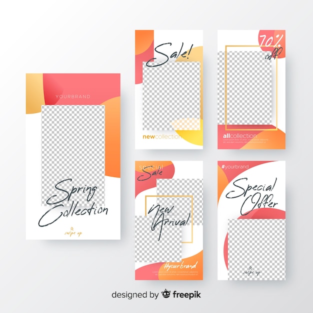 Free vector instagram stories template