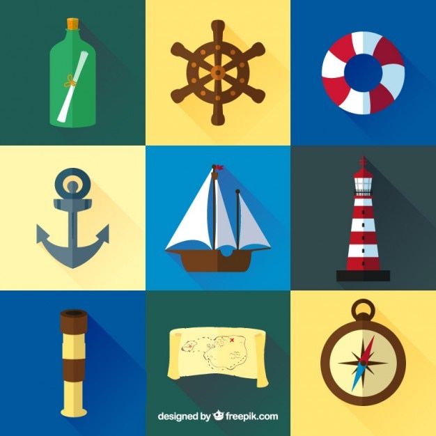 Free Vector interesting sailing elements