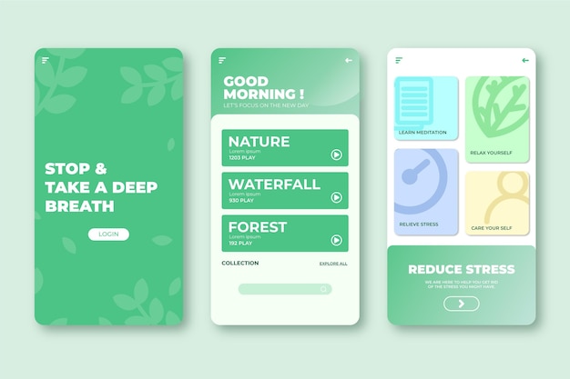 Interface for meditation application