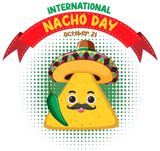 Free Vector international nacho day banner design