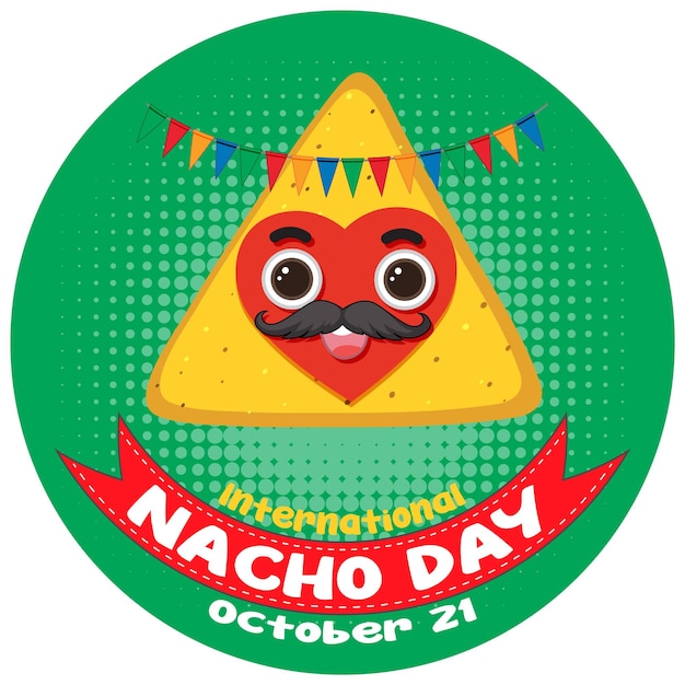 Free Vector international nacho day banner design