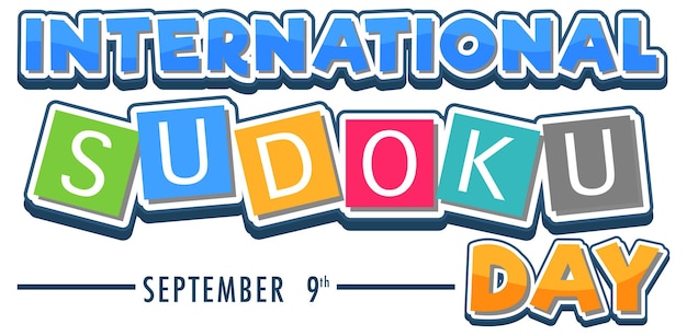 Free Vector international sudoku day september 9