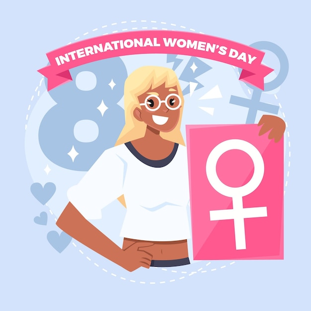 Free vector international women day illustration