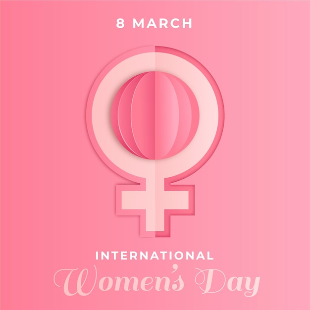 Free vector international women's day in paper style