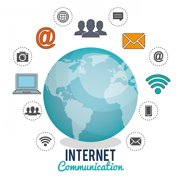 Free vector internet communication