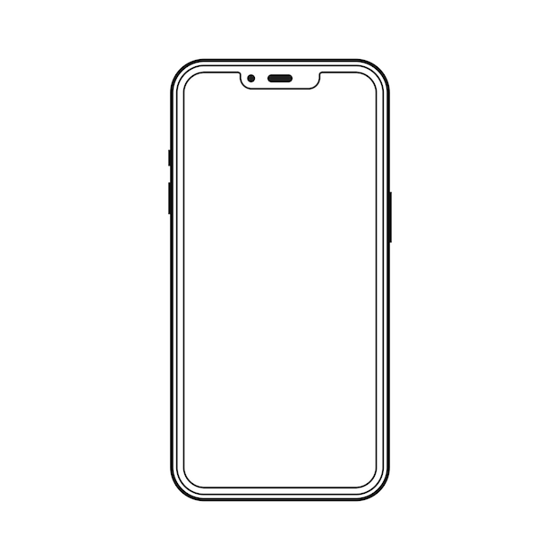 Free vector iphone outline for ui ux design
