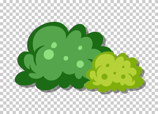 Free Vector isolated bushes in flat style