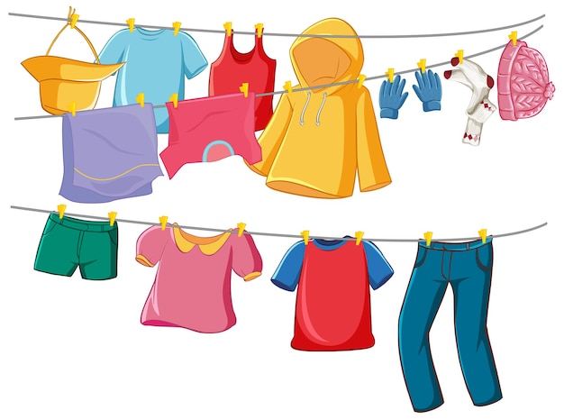 Free Vector isolated clothes on the rack display