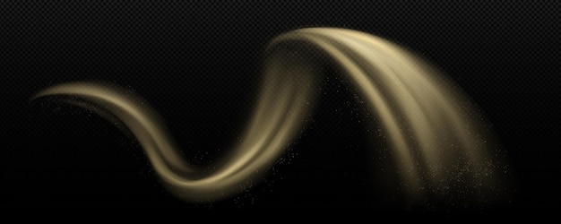 Free Vector isolated dust swirl vector sand wind tail effect