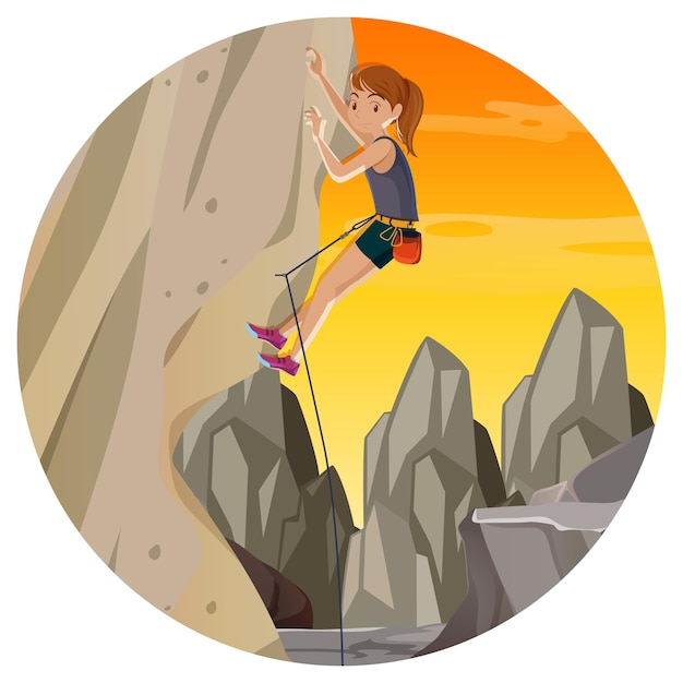 Free Vector isolated rock climbing badge