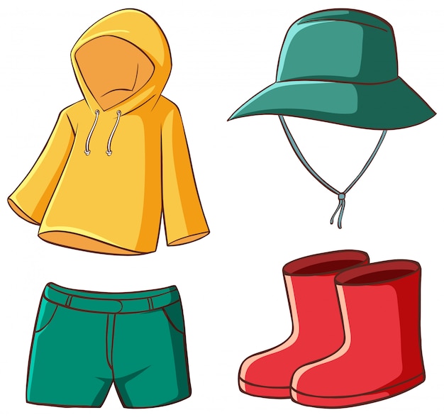 Free Vector isolated set of clothes