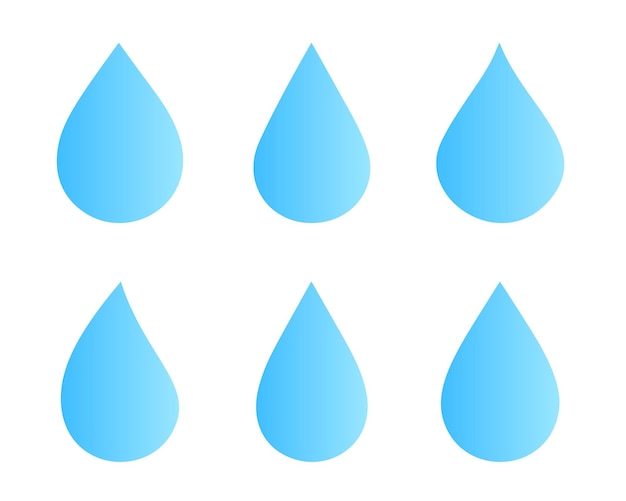 Free Vector isolated and simple blue water drops icon in set