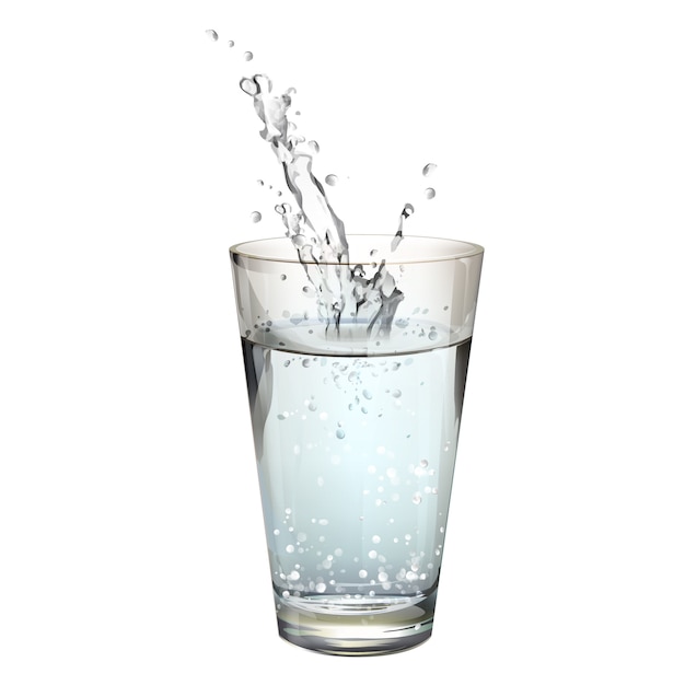 Free Vector isolated water glass