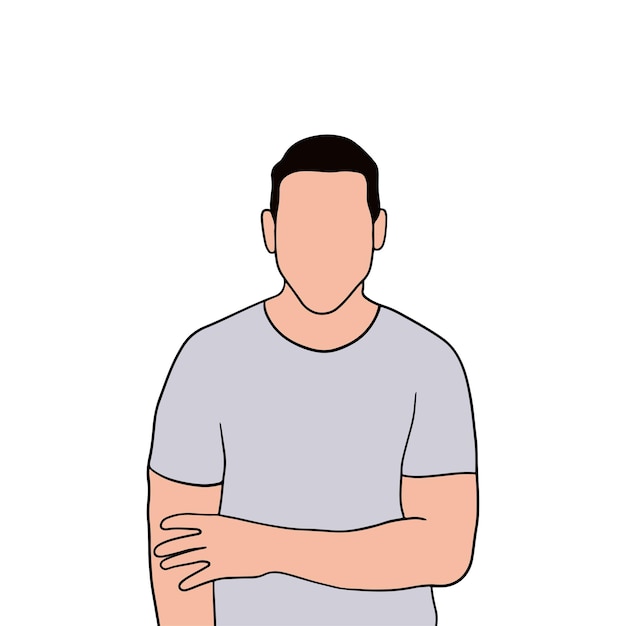 Free Vector isolated young handsome man set in different poses on white background illustration