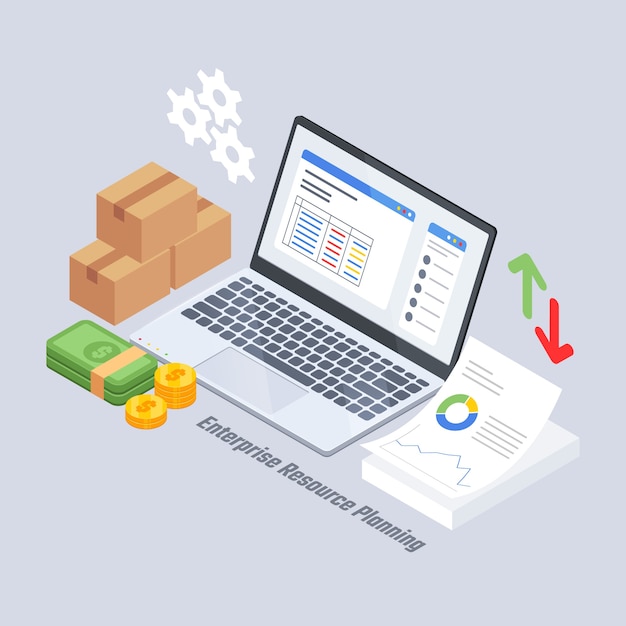 Isometric erp illustration