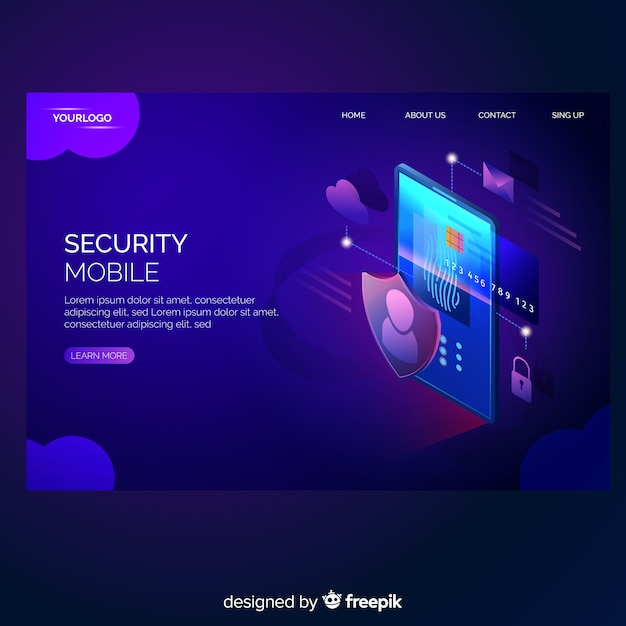 Isometric landing page