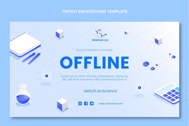 Free Vector isometric science twitch background