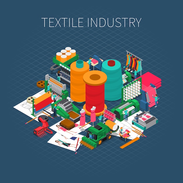 Free Vector isometric textile print