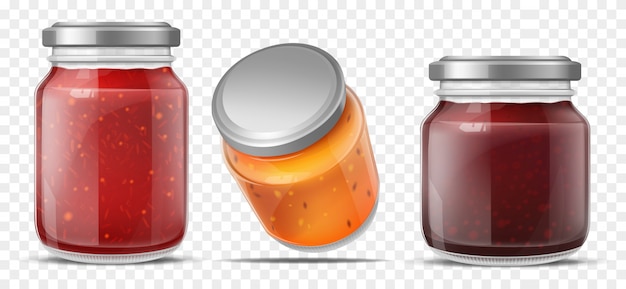 Free Vector jam containers