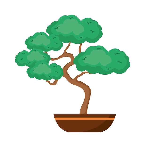 Free Vector japan bonsai tree