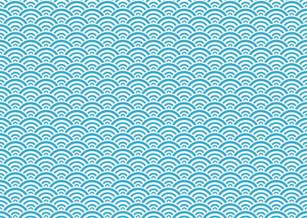 Free Vector japanese seamless vector vintage wave pattern