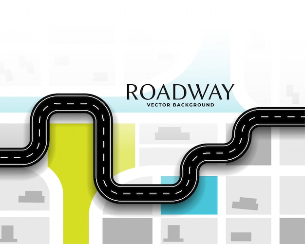 Free vector journey route road map background
