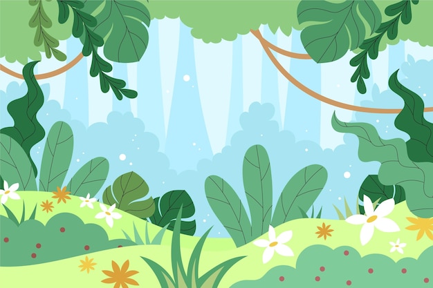 Free Vector jungle background