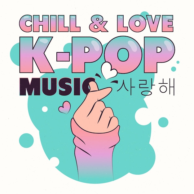 Free vector k-pop music concept