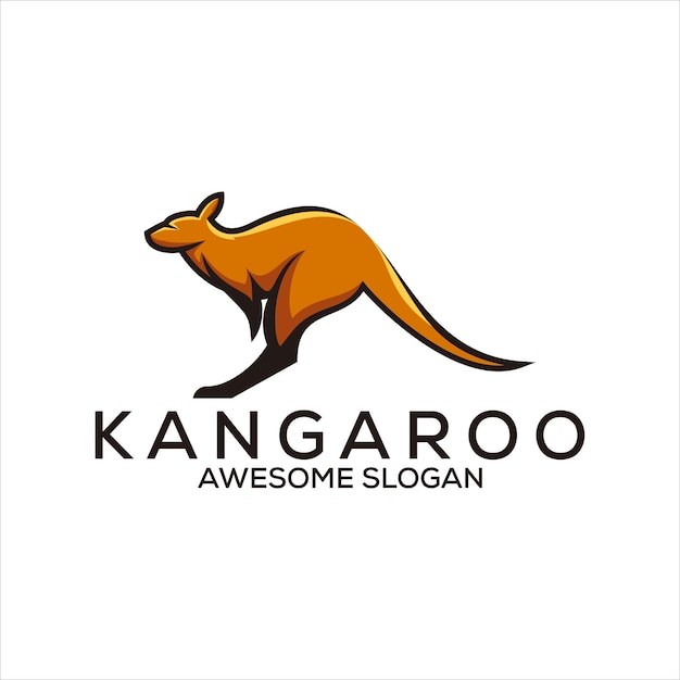 Free Vector kangaroo colorful logo illustration mascot