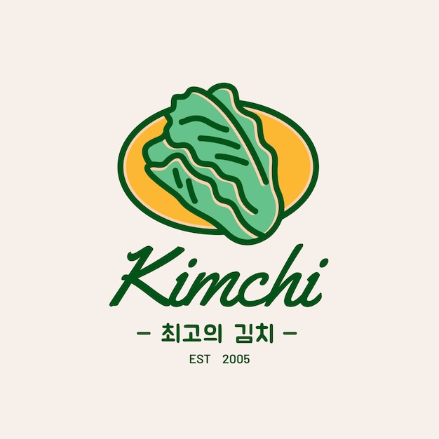 Free Vector kimchi logo design template